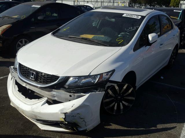 19XFB2F98EE080670 - 2014 HONDA CIVIC EXL WHITE photo 2