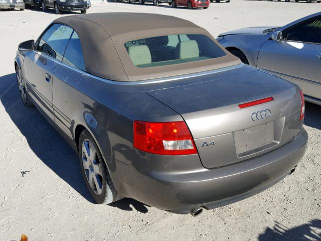 WAUAC48H66K006148 - 2006 AUDI A4 1.8 CAB BROWN photo 3