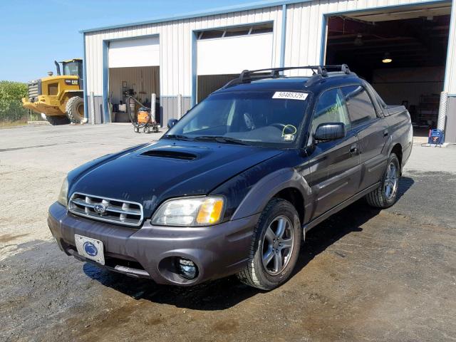 4S4BT63C155103829 - 2005 SUBARU BAJA TURBO BLACK photo 2