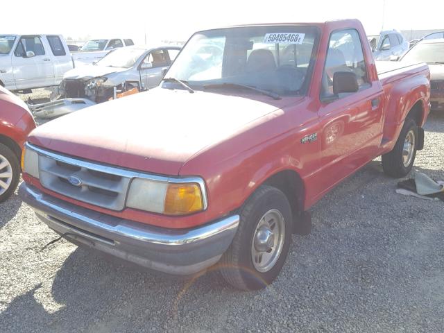 1FTCR10A6VPB52865 - 1997 FORD RANGER RED photo 2