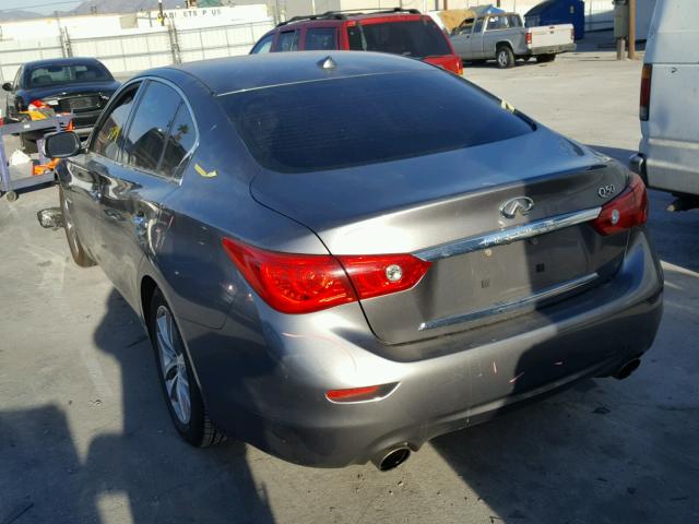 JN1AV7AP4EM690624 - 2014 INFINITI Q50 HYBRID GRAY photo 3