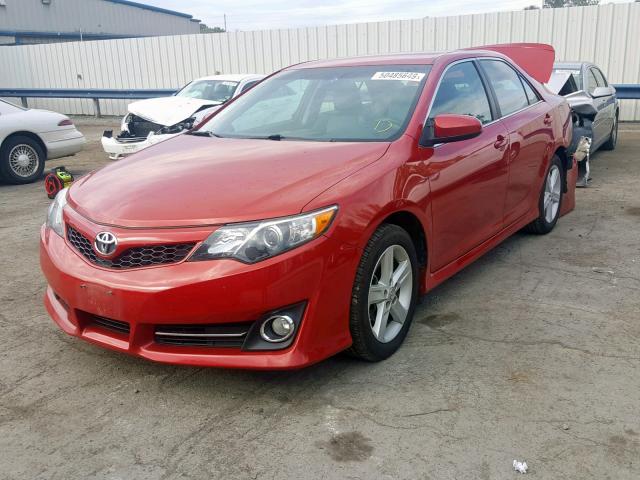 4T1BF1FK6CU593796 - 2012 TOYOTA CAMRY BASE RED photo 2