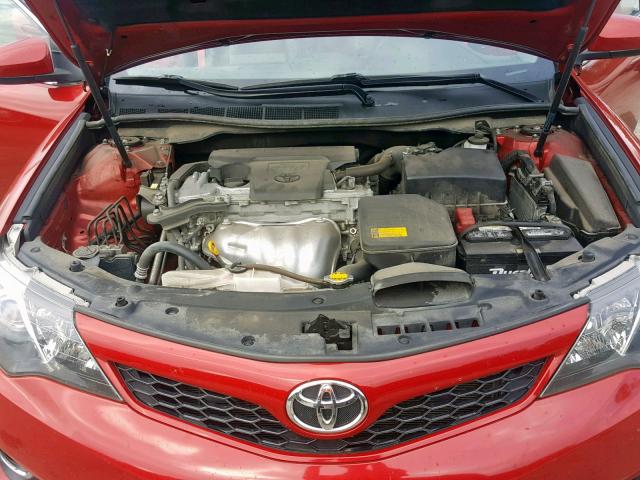 4T1BF1FK6CU593796 - 2012 TOYOTA CAMRY BASE RED photo 7