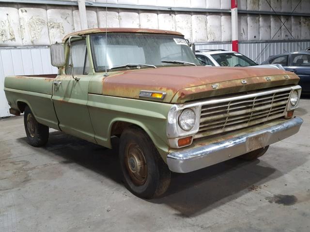 F25YRE74661 - 1969 FORD F100 GREEN photo 1