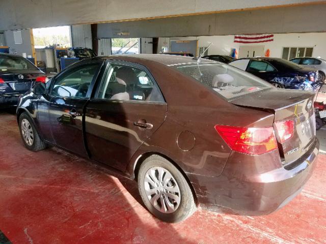 KNAFU4A21A5140324 - 2010 KIA FORTE EX MAROON photo 3