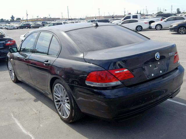 WBAHL83508DT12529 - 2008 BMW 750I BLACK photo 3