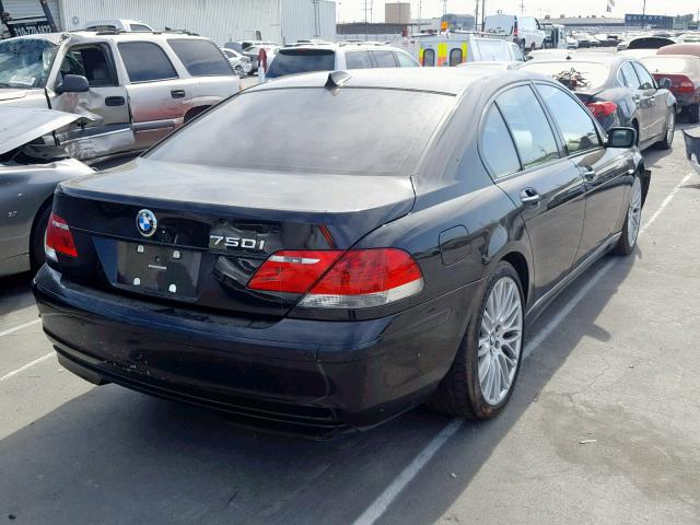 WBAHL83508DT12529 - 2008 BMW 750I BLACK photo 4