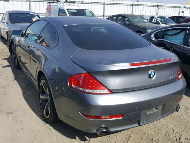 WBAEA53578CV90647 - 2008 BMW 650 I GRAY photo 3