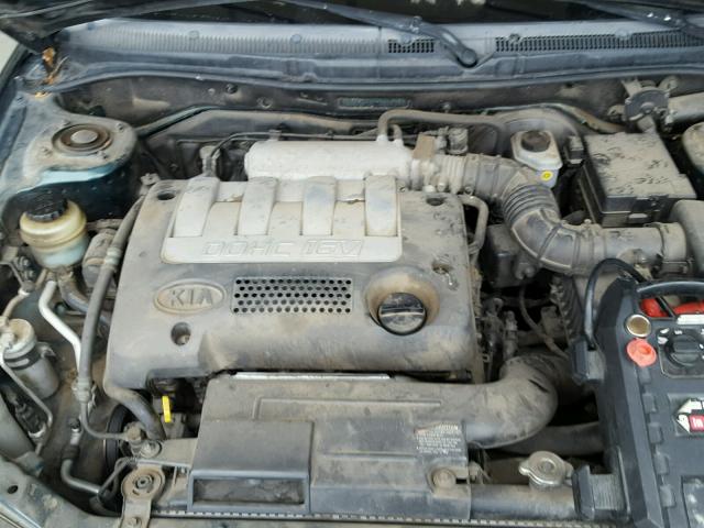 KNAFB121035252481 - 2003 KIA SPECTRA BA GREEN photo 7