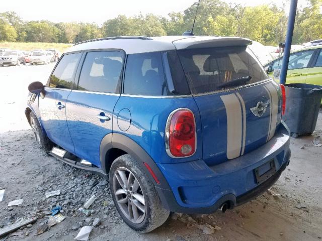 WMWZC3C52CWL84210 - 2012 MINI COOPER S C BLUE photo 3