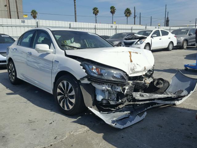 1HGCR6F57FA002213 - 2015 HONDA ACCORD HYB WHITE photo 1