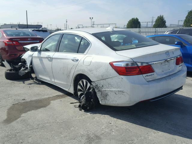 1HGCR6F57FA002213 - 2015 HONDA ACCORD HYB WHITE photo 3