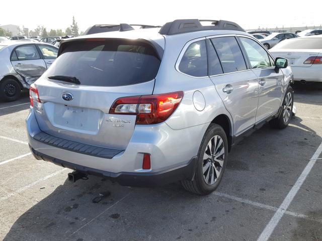 4S4BSENC0H3317995 - 2017 SUBARU OUTBACK 3. SILVER photo 4