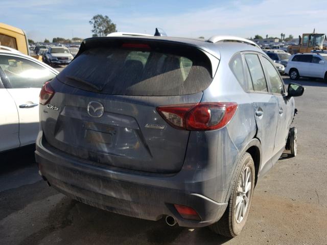 JM3KE2BE2F0549133 - 2015 MAZDA CX-5 SPORT BLUE photo 4