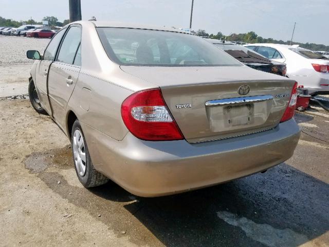 4T1BE32K94U351199 - 2004 TOYOTA CAMRY LE GOLD photo 3