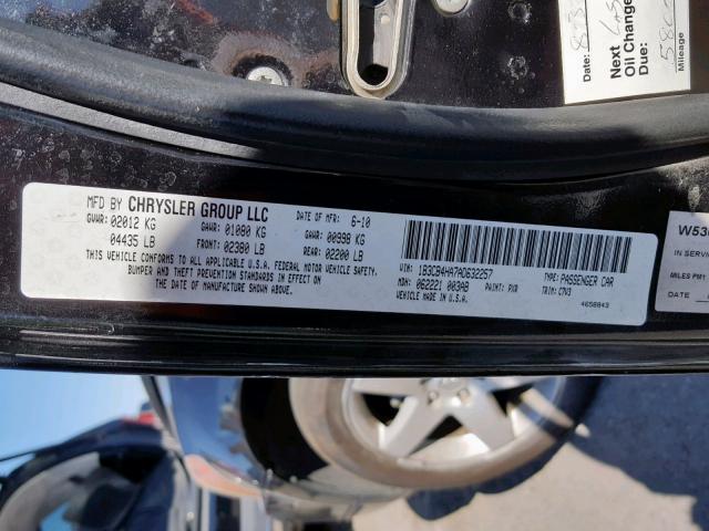 1B3CB4HA7AD632257 - 2010 DODGE CALIBER SX BLACK photo 10