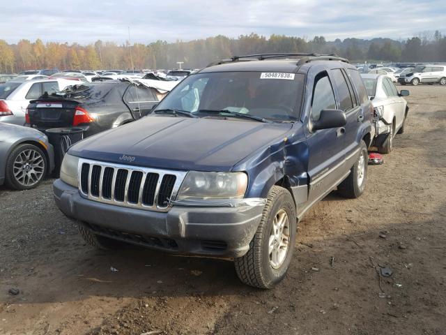 1J4GW48S22C285290 - 2002 JEEP GRAND CHER BLUE photo 2