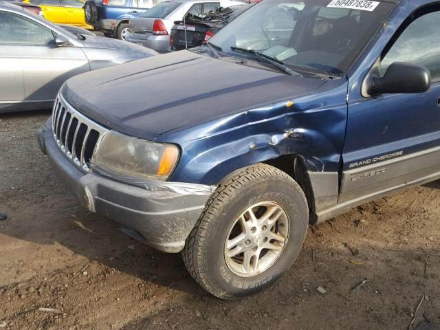 1J4GW48S22C285290 - 2002 JEEP GRAND CHER BLUE photo 9