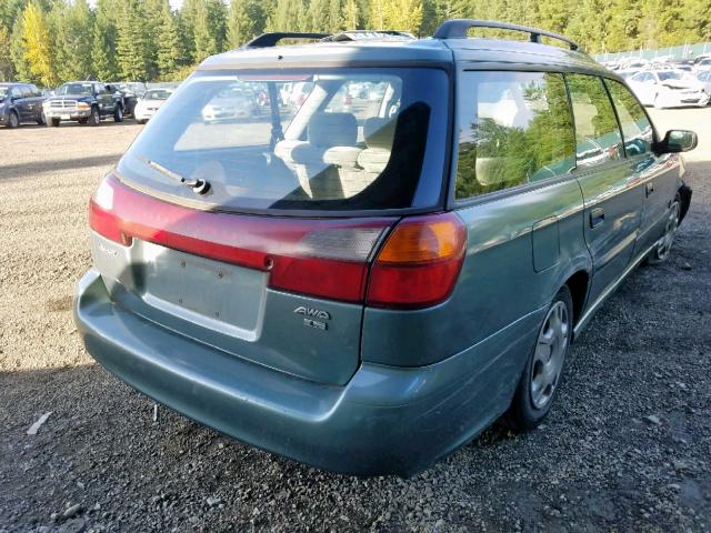 4S3BH635X27310405 - 2002 SUBARU LEGACY L GREEN photo 4