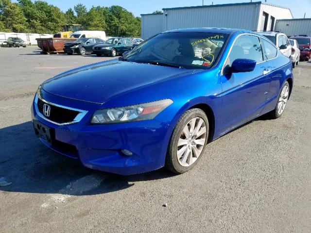 1HGCS22848A006364 - 2008 HONDA ACCORD EXL BLUE photo 2