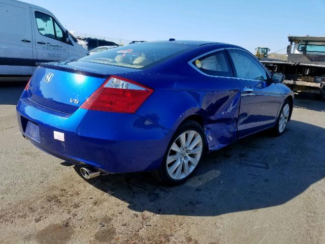 1HGCS22848A006364 - 2008 HONDA ACCORD EXL BLUE photo 4