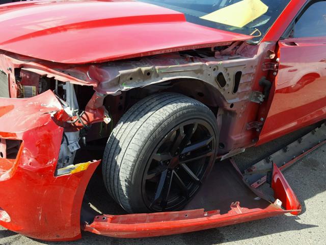 2G1FA1E37D9145959 - 2013 CHEVROLET CAMARO LS RED photo 9