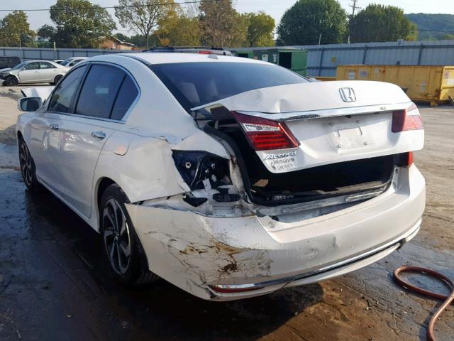 1HGCR2F97GA237563 - 2016 HONDA ACCORD EXL WHITE photo 3