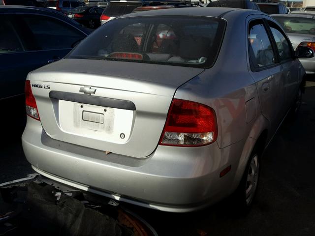 KL1TD52645B469482 - 2005 CHEVROLET AVEO BASE Күміс фото 4