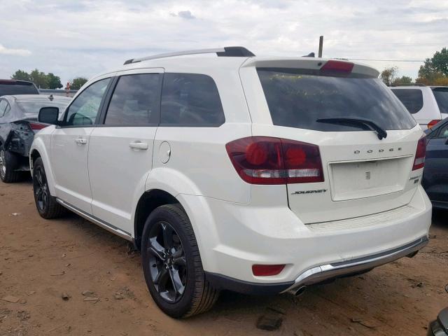 3C4PDCGG3JT379524 - 2018 DODGE JOURNEY CR WHITE photo 3