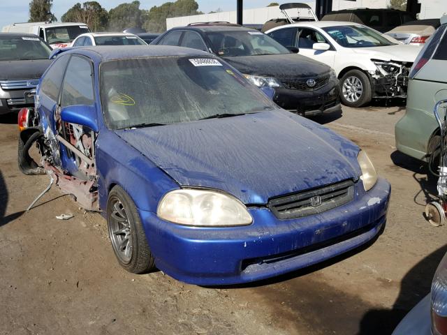 2HGEJ6328TH101503 - 1996 HONDA CIVIC CX BLUE photo 1