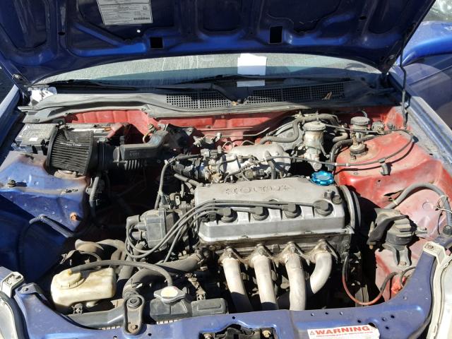 2HGEJ6328TH101503 - 1996 HONDA CIVIC CX BLUE photo 7