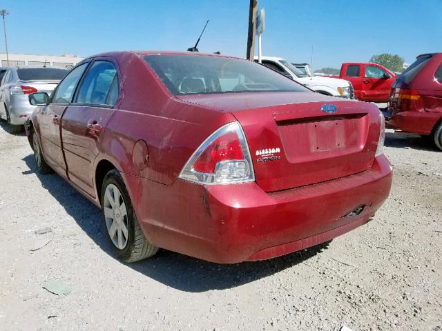 3FAHP06Z67R241677 - 2007 FORD FUSION S RED photo 3