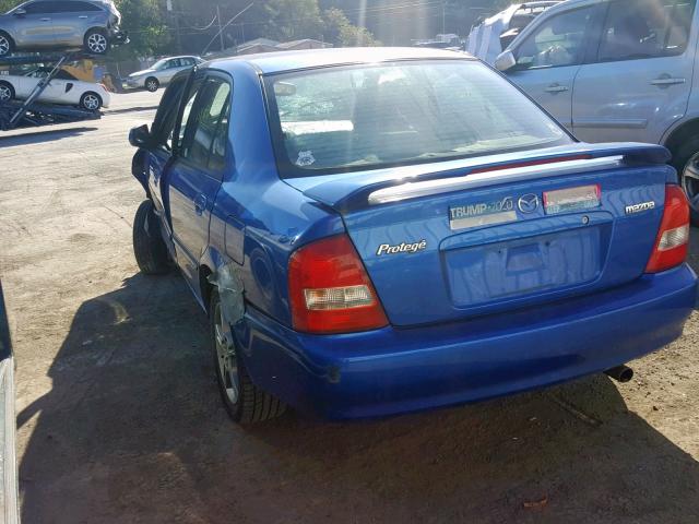 JM1BJ225530128006 - 2003 MAZDA PROTEGE DX BLUE photo 3