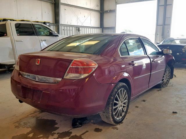 1G8ZS57N17F205733 - 2007 SATURN AURA XE BURGUNDY photo 4