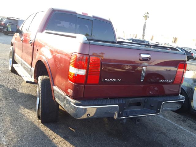 5LTPW16566FJ21169 - 2006 LINCOLN MARK LT RED photo 3