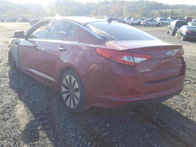 5XXGR4A67CG009215 - 2012 KIA OPTIMA SX RED photo 3