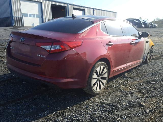 5XXGR4A67CG009215 - 2012 KIA OPTIMA SX RED photo 4