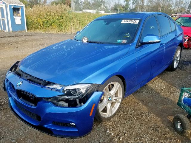 WBA8B7C59GK487207 - 2016 BMW 340 XI BLUE photo 2