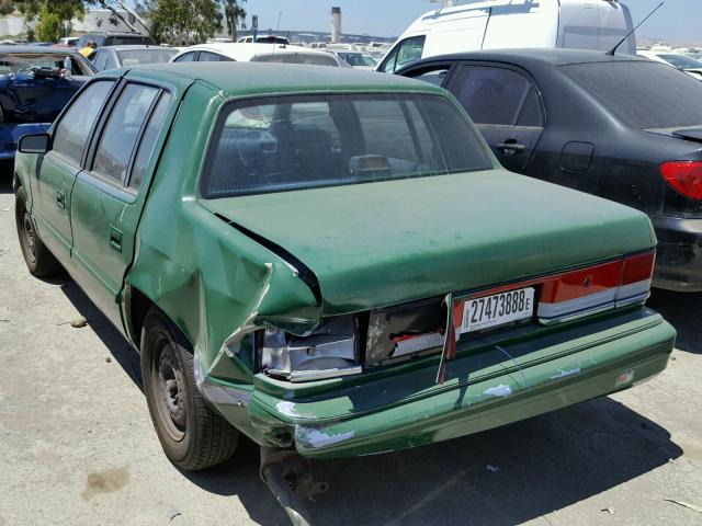 3P3AA4639RT248046 - 1994 PLYMOUTH ACCLAIM GREEN photo 3