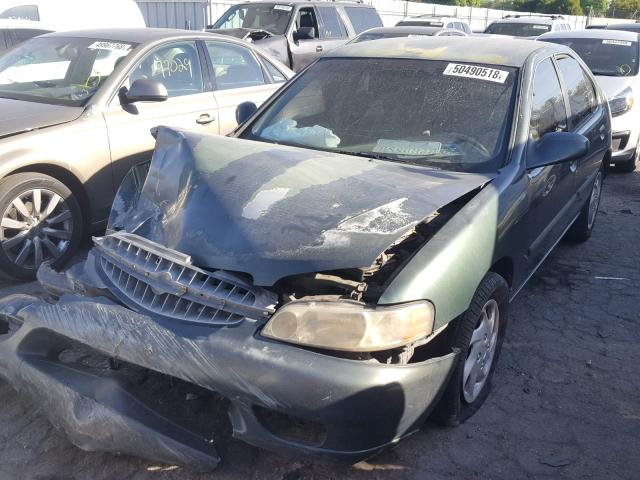 1N4DL01D4YC242056 - 2000 NISSAN ALTIMA XE GREEN photo 2