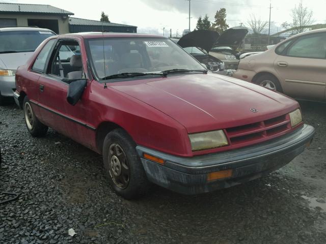 1B3XP24DXMN618892 - 1991 DODGE SHADOW AME MAROON photo 1