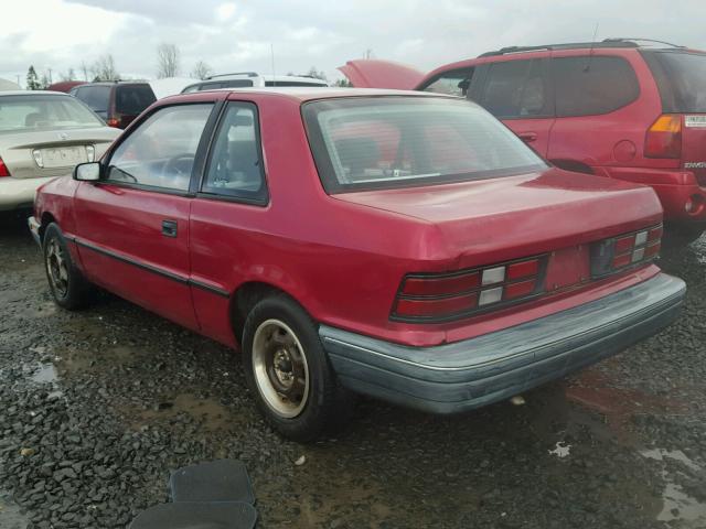 1B3XP24DXMN618892 - 1991 DODGE SHADOW AME MAROON photo 3