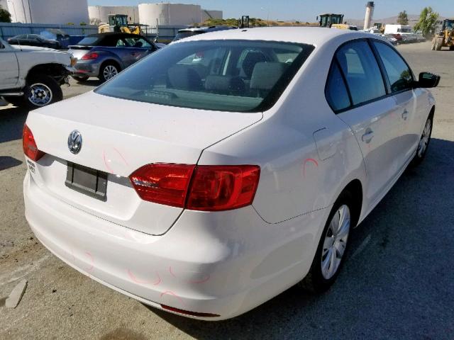 3VW2K7AJ0DM366480 - 2013 VOLKSWAGEN JETTA BASE 白色 照片 4