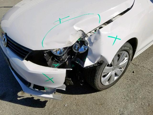 3VW2K7AJ0DM366480 - 2013 VOLKSWAGEN JETTA BASE 白色 照片 9
