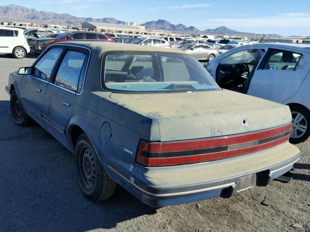 1G4AL51NXKT434295 - 1989 BUICK CENTURY LI BLUE photo 3