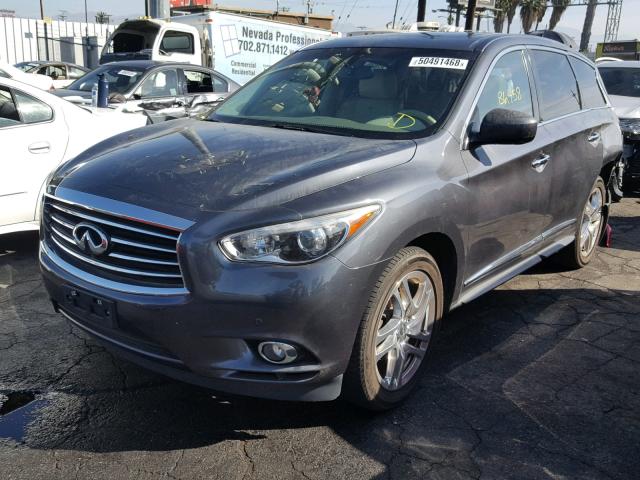 5N1AL0MM4DC307633 - 2013 INFINITI JX35 GRAY photo 2