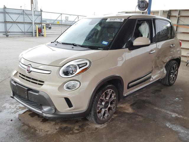 ZFBCFADH1EZ017980 - 2014 FIAT 500L TREKK BROWN photo 2