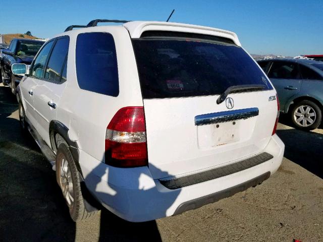 2HNYD18823H505782 - 2003 ACURA MDX TOURIN WHITE photo 3