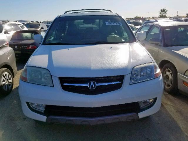 2HNYD18823H505782 - 2003 ACURA MDX TOURIN WHITE photo 9