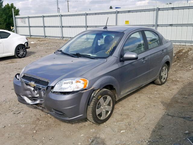 KL1TD5DE3BB187480 - 2011 CHEVROLET AVEO LS GRAY photo 2